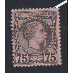 Timbre Monaco n°8 - Prince Charles III - Neuf- cote 150 Euros Lartdesgents.fr