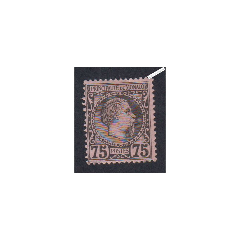 Timbre Monaco n°8 - Prince Charles III - Neuf- cote 150 Euros Lartdesgents.fr