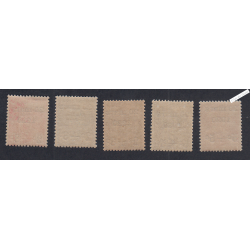 Timbres Monaco n°34 à 38 -  Neufs** - cote 555 Euros Lartdesgents.fr