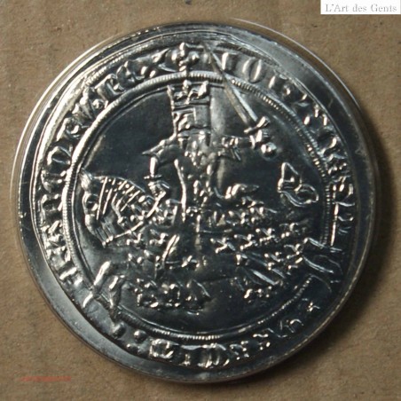 FRANCE, 5 Francs 2000 LE FRANC A CHEVAL DE JEAN II LE BON FDC. lartdesgents.fr