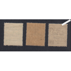 3 Timbres Monaco n°48 à 50 -  Neufs** - cote 94 Euros Lartdesgents