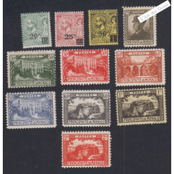 11 Timbres Monaco n°51 à 61 -  Neufs** - cote 51 Euros Lartdesgents.fr