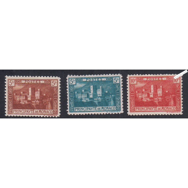 Lot 3 Timbres Monaco n°62 à 64 -  Neufs*-Neufs** - cote 84 Euros Lartdesgents.fr