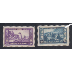 Timbre Monaco n°130 et n°133 -  Neuf trace de charnière - cote 192.50 Euros Lartdesgents.fr