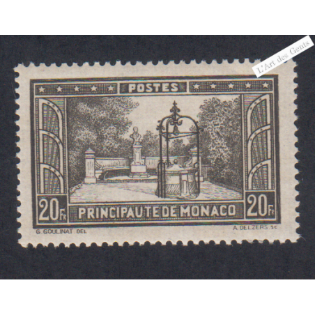 Timbre Monaco n°134 -  Neuf trace de charnière - cote 215 Euros Lartdesgents.fr