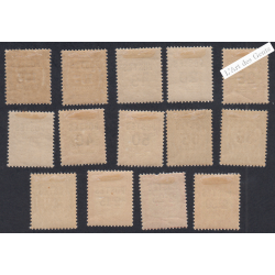 14 Timbres Monaco n°140 à 153 -  Neufs avec charnières - cote 103 Euros Lartdesgents.fr