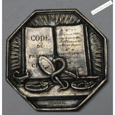 JETON ARGENT CHAMBRE DES HUISSIERS DE DEP. DE LA SEINE, lartdesgents.fr