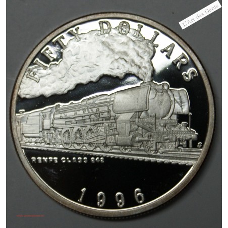 1996 Proof 50$ Renfe class 242 - Marshall Islands , lartdesgents.fr