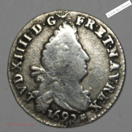 4 Sols aux 2 L 1692  M Toulouse - Louis XIV, lartdesgents.fr