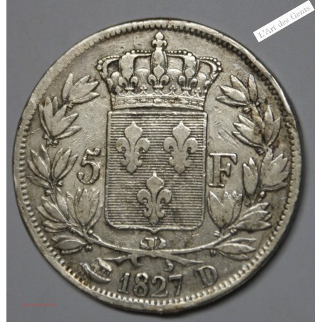 5 francs Charles X, 2e type 1827 Lyon, lartdesgents.fr