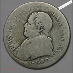 2X 1 lira 1866, 10 soldi 1867, 5 soldi 1867 PIUS IX, lartdesgents.fr