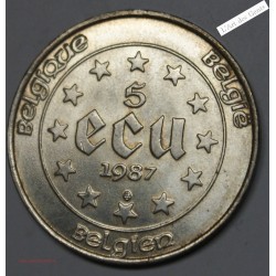 5 ECU 1987 BELGIQUE - 30th Anniversaire du Traité de Rome , lartdesgents.fr
