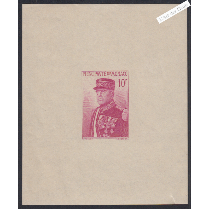Bloc Monaco n°1 - année 1938 - Neuf** - cote 225 Euros - Lartdesgents.fr