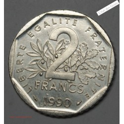 2 Francs 1990 Semeuse SPL, lartdesgents.fr