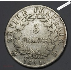 5 francs 1811 D LYON NAPOLEON EMPEREUR , lartdesgents.fr
