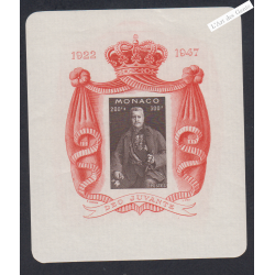 Bloc Monaco n°2 - année 1947 - Neuf** - cote 55 Euros - Lartdesgents.fr