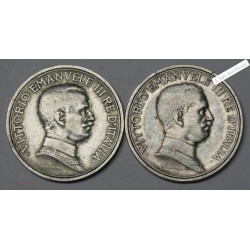 2 lires Victor-Emmanuel III 1915 + 1916, lartdesgents.fr