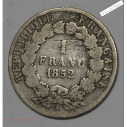 1 franc 1852 A  Napoléon tête nue, lartdesgents.fr