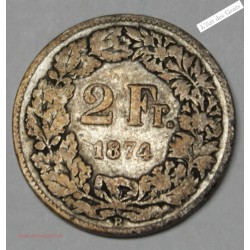 2 francs 1874 b Suisse, lartdesgents.fr