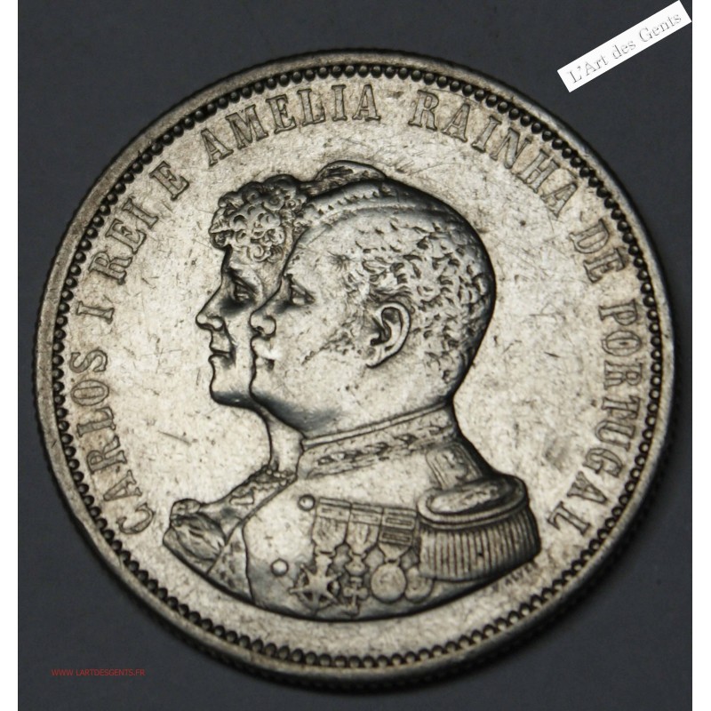 1000 Reis 1898 CARLOS Ier - PORTUGAL BRESIL, lartdesgents.fr