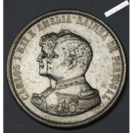 1000 Reis 1898 CARLOS Ier - PORTUGAL BRESIL, lartdesgents.fr