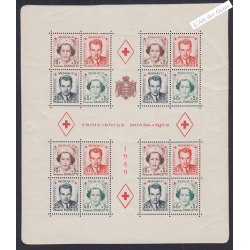 Bloc Monaco n°3A - 1949  - Cote 480 Euros Neuf** Lartdesgents.fr