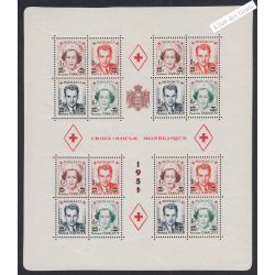 Bloc dentelé Monaco n° 4A - 1951  - Cote 570 Euros Neuf** Lartdesgents.fr