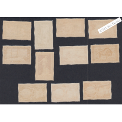 11 Timbres Monaco n°324 à n°333 - année 1949 - Neufs** - Lartdesgents.fr