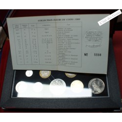 Coffret 1 c. à 100 frs., 1989 (Montesquieu) Monnaie de Paris, FDC, lartdesgents.fr