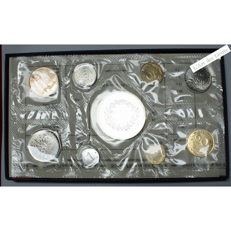 Coffret 1 c. à 50 frs., 1974 Monnaie de Paris, FDC, lartdesgents.fr