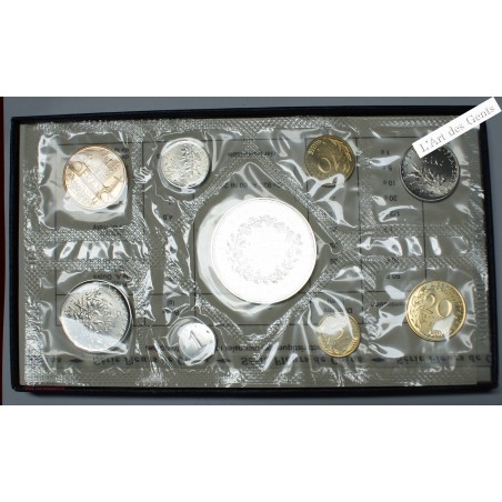 Coffret 1 c. à 50 frs., 1974 Monnaie de Paris, FDC, lartdesgents.fr