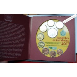 COFFRET BU - 1 cent à 2€ + 5€ 2007 - SAN MARINO (2), lartdesgents.fr