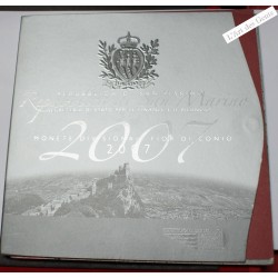 COFFRET BU - 1 cent à 2€  2007 + 5€ - SAN MARINO, lartdesgents.fr