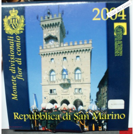 COFFRET BU - 1 cent à 2€  2004 + 5€ - SAN MARINO, lartdesgents.fr