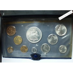 France. Coffret, série Monnaie de Paris de 1980, 1 centime à 50 Francs. FDC