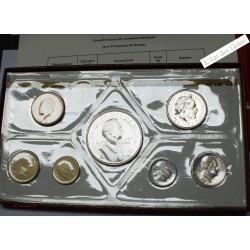 Monaco. Coffret, série Monnaie de Paris de 1975, de 10 centimes à 50 Francs. FDC
