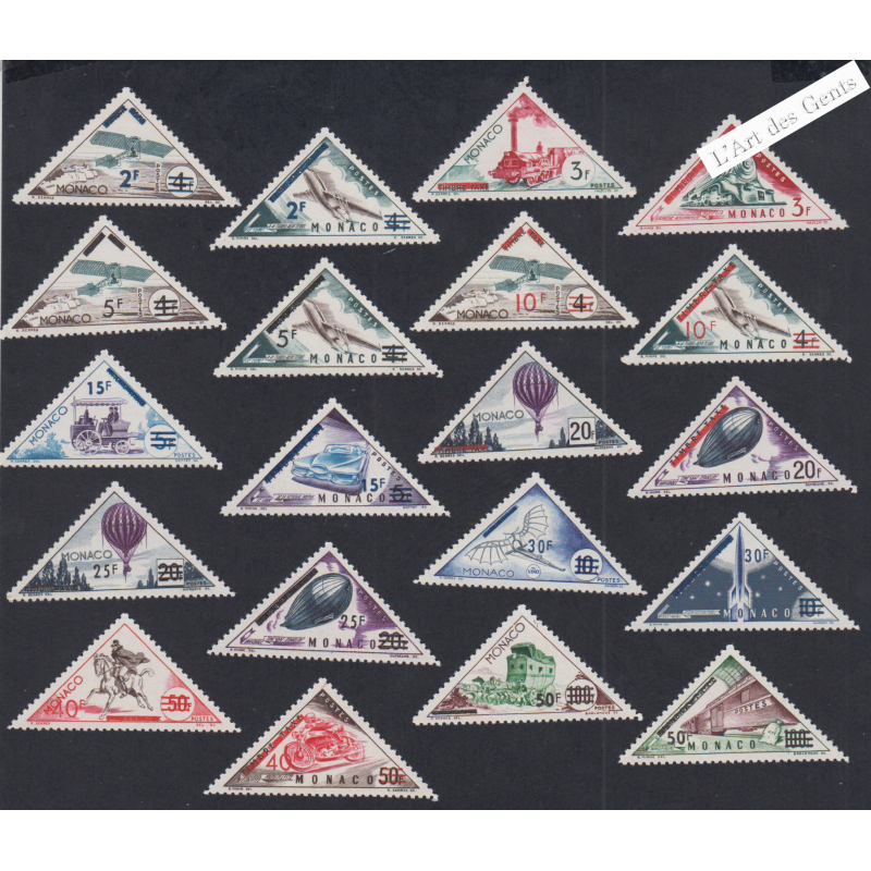 20 Timbres Monaco n°453 à 472 - Année 1956 - Neufs** Cote 150 Euros - Lartdesgents.fr