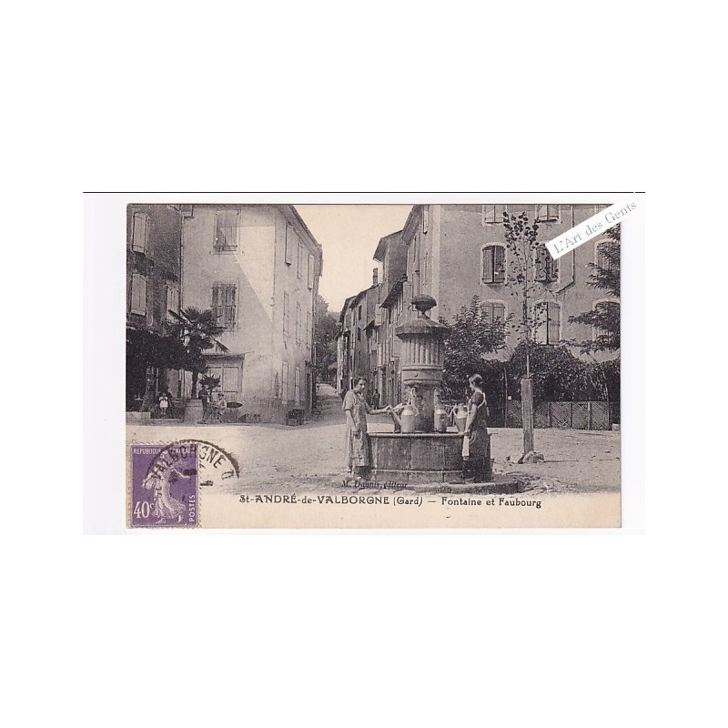 cpa 30 Saint André de Valborgne - Fontaine et Faubourg, lartdesgents.fr