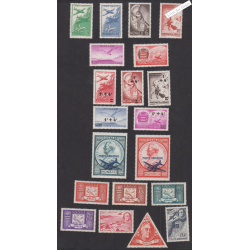 20 Timbres Poste Aérienne Monaco n°2 à n°21 - Année 1941 à 1946 - Neuf** Cote 60 Euros - Lartdesgents.f