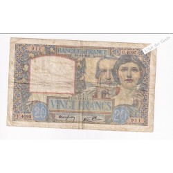20 Francs Science et Travail 8-5-1941 – France  , lartdesgents.fr