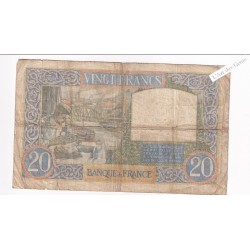 20 Francs Science et Travail 22-8-1940 – France  , lartdesgents.fr