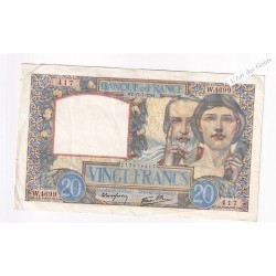 20 Francs Science et Travail 17-7-1941– France  , lartdesgents.fr