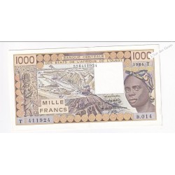 TOGO 1000 francs 1986 N° B.014 411924 BCEAO P807Tg, lartdesgents.fr