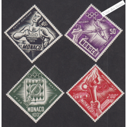 4 Timbres Poste Aérienne Monaco n°51 à n°54 - Année1953 - cote 92 Euros lartdesgents.fr