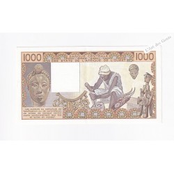TOGO 1000 francs 1984 N° V.008 433148 BCEAO P807Td, lartdesgents.fr