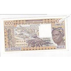 TOGO 1000 francs 1986 N° M.015 370773 BCEAO P807Tg, lartdesgents.fr