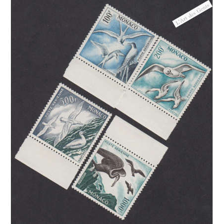 4 Timbres Poste Aérienne Monaco n°55 à n°58 - Année1955 - cote 575 Euros lartdesgents.fr