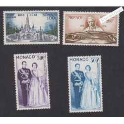 4 Timbres Poste Aérienne Monaco n°69 à n°72 - Année1958-1959 - cote 57 Euros lartdesgents.fr