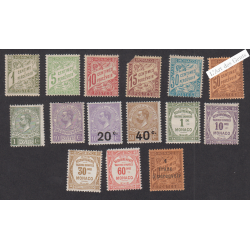 15 Timbres-Taxe Monaco n°1 à n°17 - Année1905-1925 - cote 124 Euros lartdesgents.fr