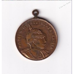 Medaille -  "Wilhelm II Deutscher Kaiser 1870"  Zur Erinnerung an Meine Dienstzeit, lartdesgents.fr
